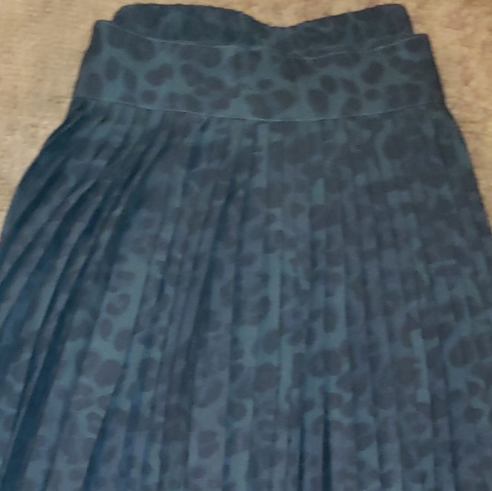New Emerald Green Pleated Skirt,
